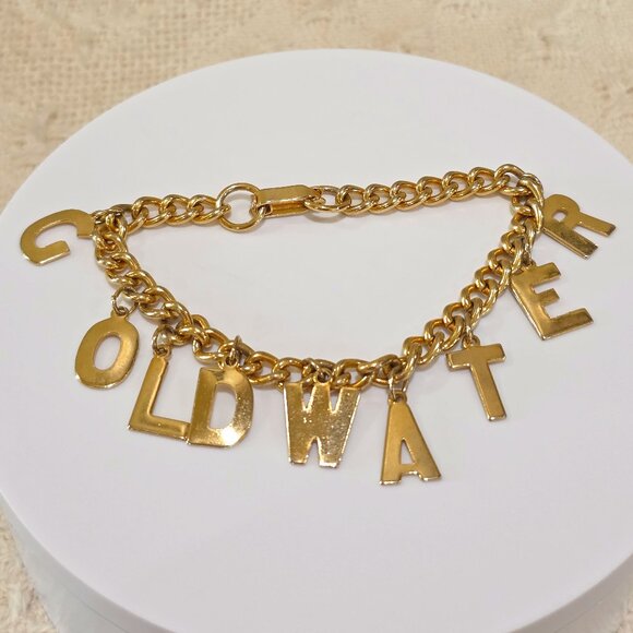 Vintage 1964 Goldwater Political Campaign Letter Name Charm Dangle Bracelet - Picture 10 of 11